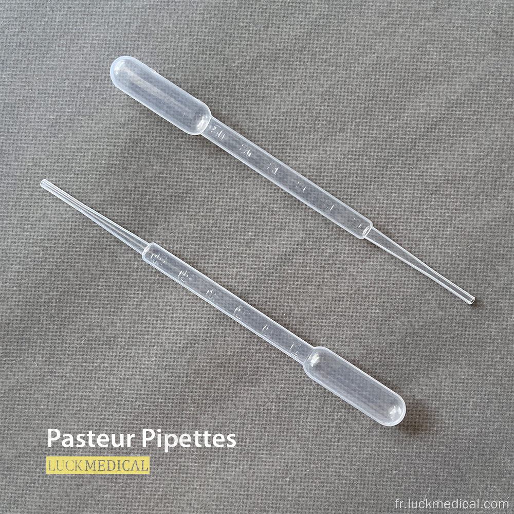 Pipettes pasteur plastique 1 ml 3 ml 5ml