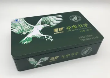 Large Tin Metal Box for Tea