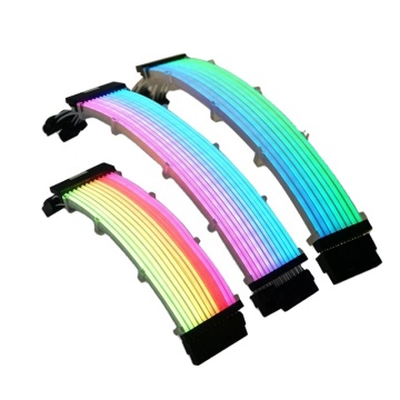 Strimer Plus RGB II Extension Cable for Triple GPU and ATX Power Supply with 5V ARGB Sync Controller