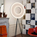 LED Portable Fabric Shade Modern Floor Lamp Standing