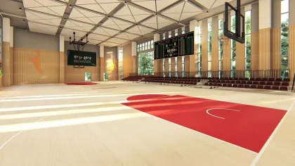 FIBA certificated sports wooden floor