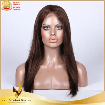 New style top for girls brazilian straight hair 2#/4#/6# mix color full lace wig