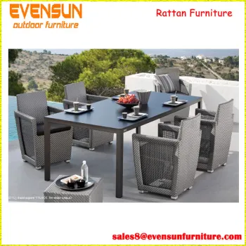 Mexico Fashion 7 Pics PE Rattan Wicker Sofa Set Outdoor Furniture