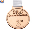 Medalha personalizada de cobre em primeiro lugar de alta qualidade