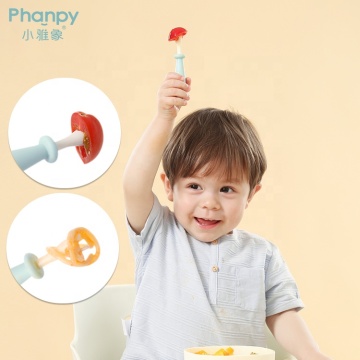 Cheap-Goods From Baby Silicone Food Spoon And Fork