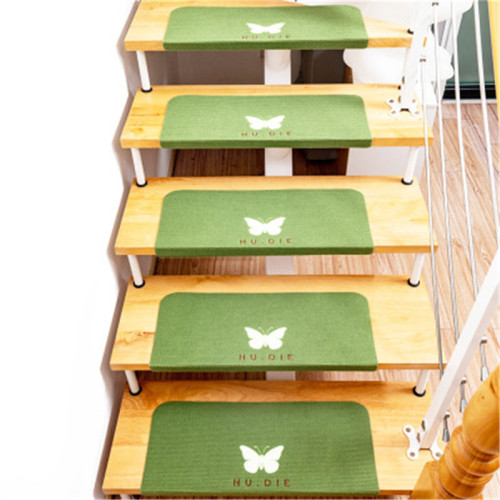Luminous Embroidery 1pc Floor Rug Carpet for Stairway Anti-Slip Stair Mat Self-adhesive Step Mat Foot Pad Entrance Mat