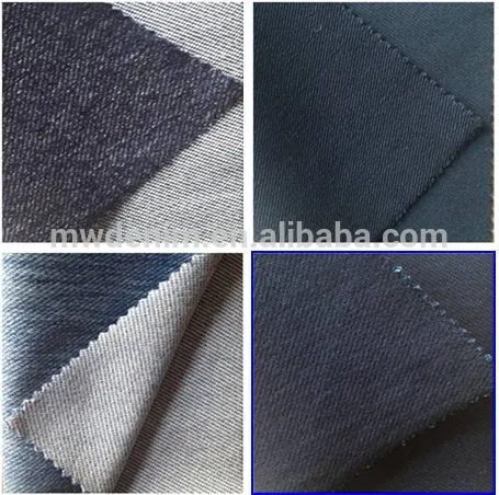 Indigo Ribbed Twill Knit Denim