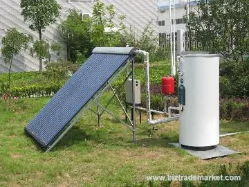 High pressur split solar heating system with two copper coil