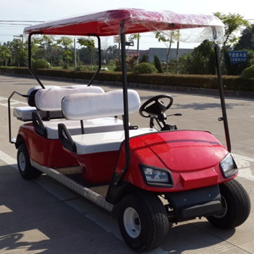 Electric golf cart with fixed seat