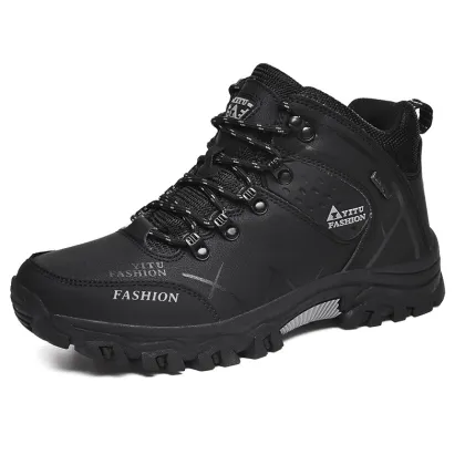 Wholesale High Top Leather Men's Hiking and Rock Climbing Shoes