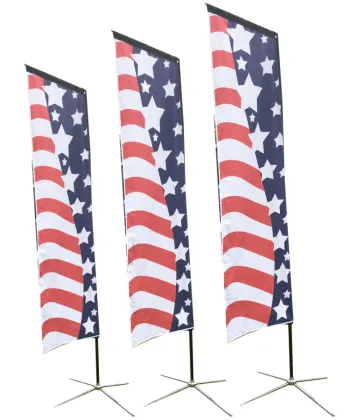 Custom design polyester beach advertising flags maker