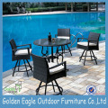 Rattan Të gjitha Mobiljet e Motit 7 copë Dining Set