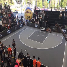 Piso de la cancha de baloncesto sintético de plástico al aire libre de enlaces