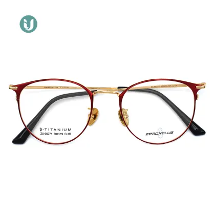 Women's Round Wire Frame Titanium Glasses Optics Frame