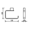 Baño de soporte de papel higiénico de latón 130 mm