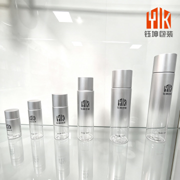 Silver Gradient Plastic Cosmetic Toner Bottle