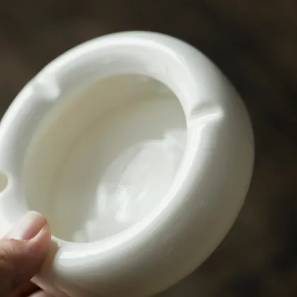 Blanc De Chine Ivory White Porcelain Custom Ashtray