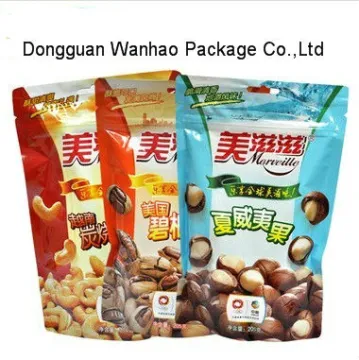 Standup pouch with zip / ziplock and hang hole top