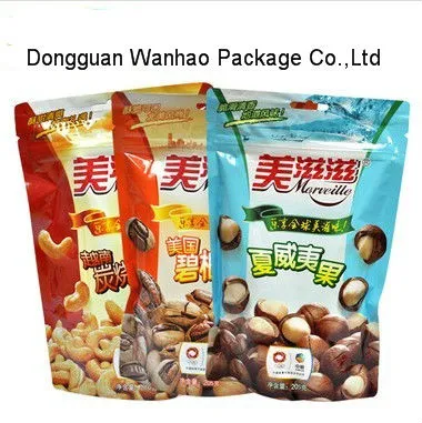 Standup pouch with zip / ziplock and hang hole top