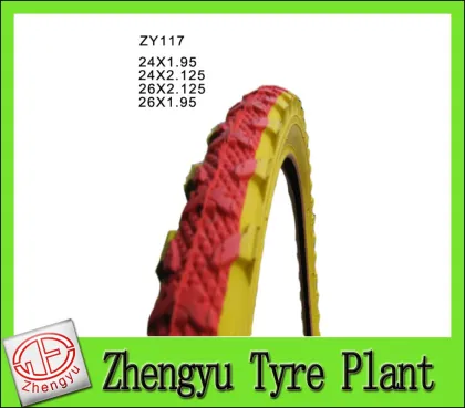 colored bicycle tires