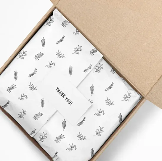 Custom printed logo gift wrapping paper clothing tissue paper