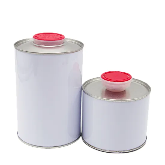 Custom print 1L Engine oil round tin can