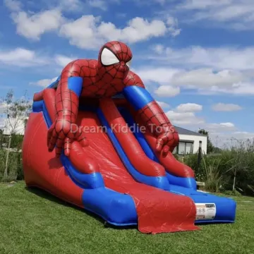 Spiderman Bouncy Castle: Commercial 3D Inflatable Bounce House Combo with Slide