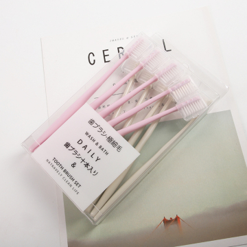 Household portable Macaron  Small-headed toothbrush