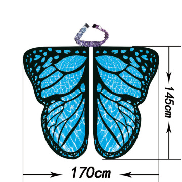 Butterfly Wings Shawl Fairy Soft Fabric for Women Ladies Party Nymph Costume Accessory