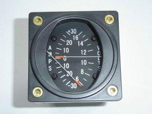 2" Combination Aircraft Voltmeters And Ammeters Gauge / Vol