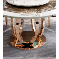 Black Or White Colour Marble Dining Room Furniture