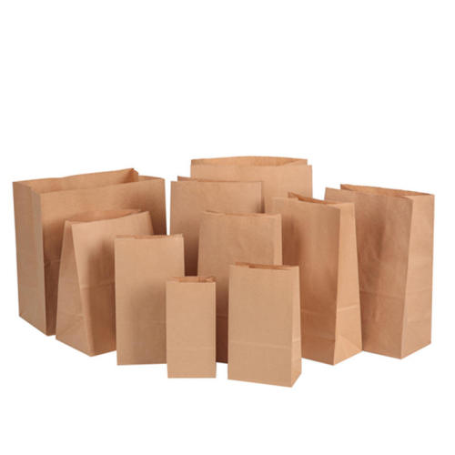 Semi Automatic Square Bottom Food Packing Kraft Paper Shopping Paper Bag Producing Sheet Feeding Paper Bag Making Machine