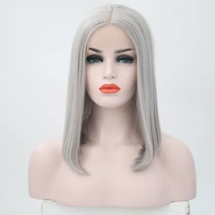 different colors short synthetic bob lace front wig, belle madame german synthetic hair wig in stock