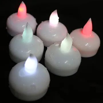 Colorful LED Waterproof LED Tea Candles for Wedding Party Decoration