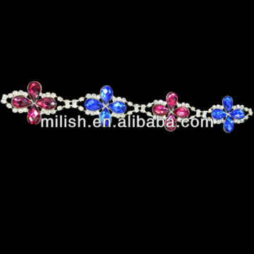 Fashion Decorative Diamante Rhinestone Trimmings Chain for Evening Dress MR-0010