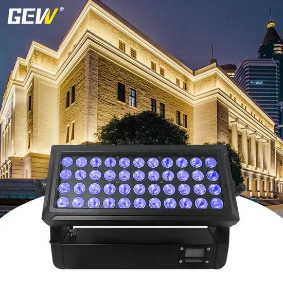 GEVV Hotel Building Wash Effect: 44x10W Full Color RGB LED Flood Lights for Outdoor Lighting