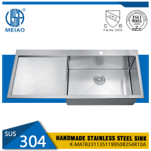 Topmount SUS304 Kitchen Sink with Drainboard