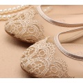 Women Light Mesh Breathable Shoes Embroidery patch Round