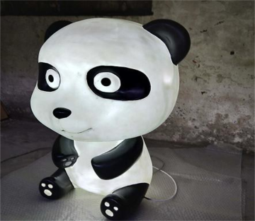 Cartoon Panda E Lichter