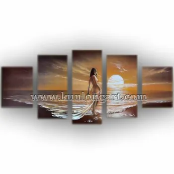 Modern Landscape Nude Oil Painting on Canvas (KLNA-0018)