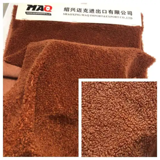 100% Polyester Teddy Fleece Fabric with Dyed