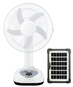 Isolfan 16 pouces ventilateur solaire USB rechargeable avec lumière LED