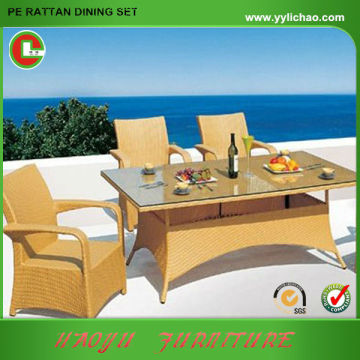 Outdoor Furniture Rattan wicker dining tables with four legs