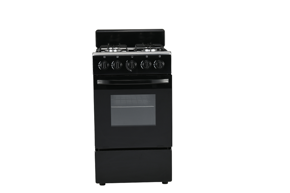 4-burner gas stove with oven with LED