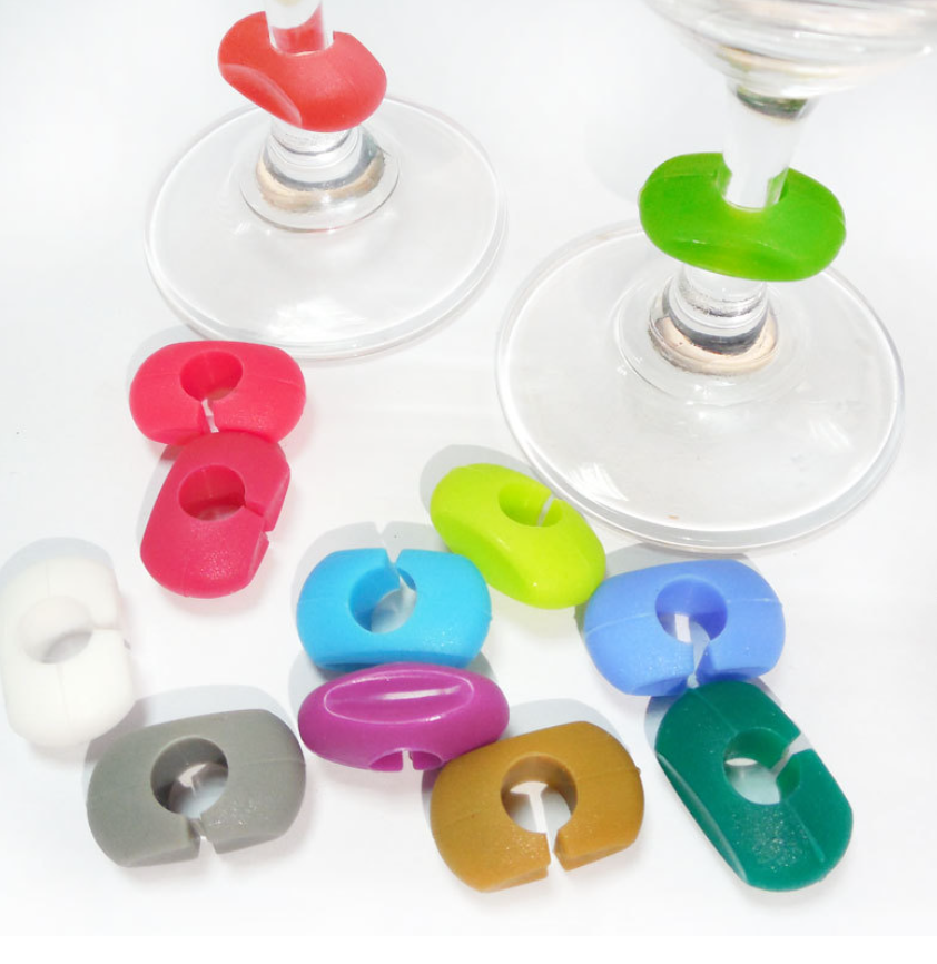 Silicone Wine Cup Charm Tags