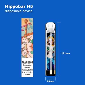 Wholesale Cigarette Hippobar H5 550mAh Disposable Vape