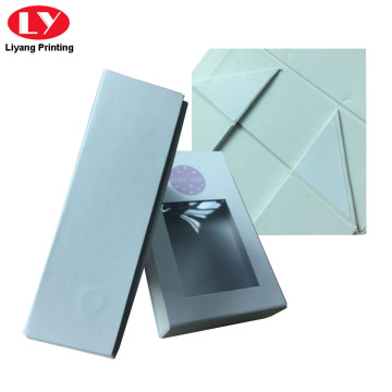 White Magnetic Cardboard Gift Box Window Lid