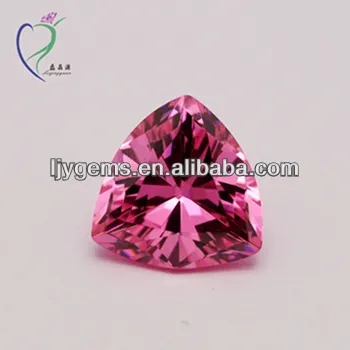 Trillion Cut Pink CZ Stone