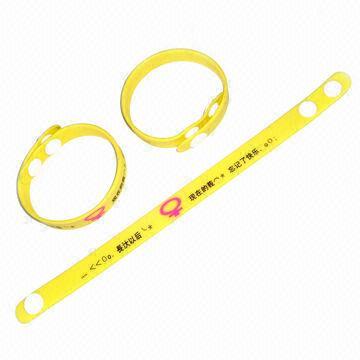 Fesyen silikon laras yang berwarna-warni Wristband untuk remaja dengan butang ketap