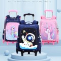 Kids &#39;Cartoon Trolley -Rucksack für die Schule mit Rädern